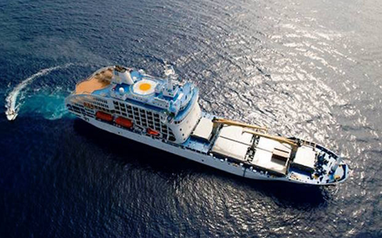 half cruise ship half freighter